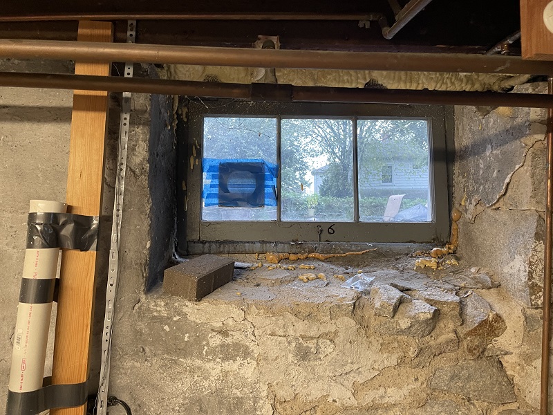 Old wood basement windows don’t keep out the bugs